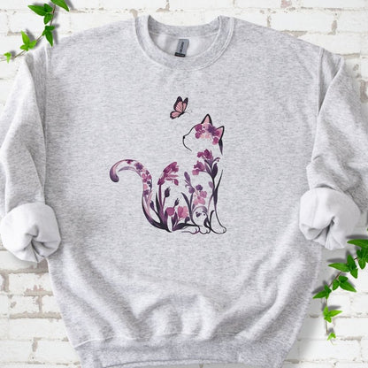 Floral Cat Sweatshirt