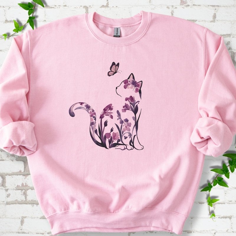 Floral Cat Sweatshirt