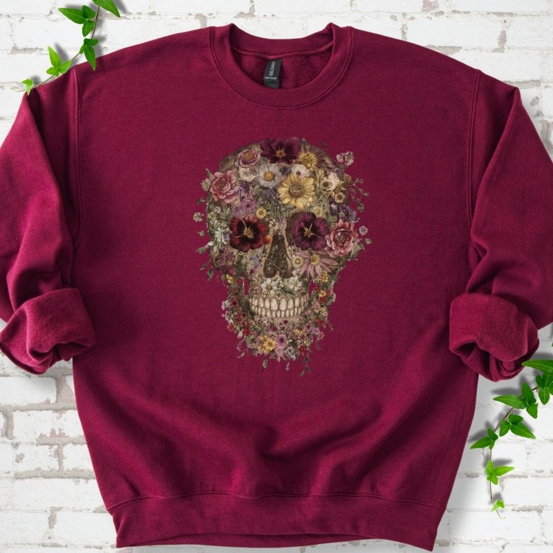 Floral Skull Sweatshirt