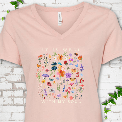It Is Well V-Neck T-Shirt