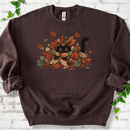 Leaf Peeper Black Cat Sweatshirt