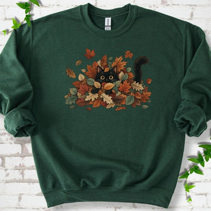 Leaf Peeper Black Cat Sweatshirt