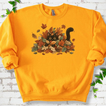 Leaf Peeper Black Cat Sweatshirt