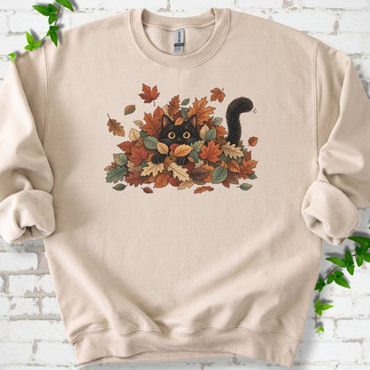 Leaf Peeper Black Cat Sweatshirt