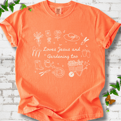 Loves Jesus Gardening T-shirt