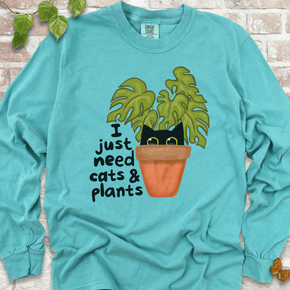 Need Cats & Plants LS T-Shirt