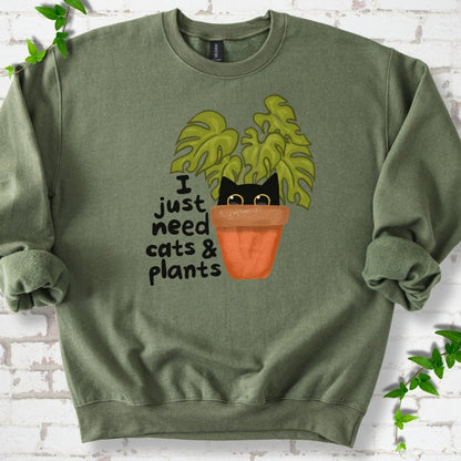 Need Cats & Plants Sweatshirt