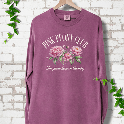 Pink Peony Club LS T-Shirt