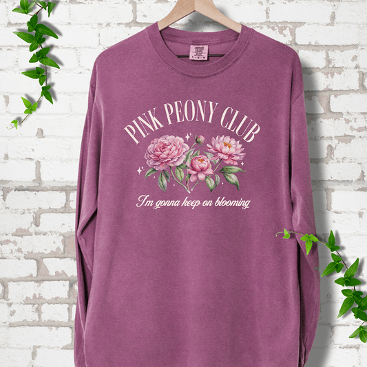 Pink Peony Club LS T-Shirt