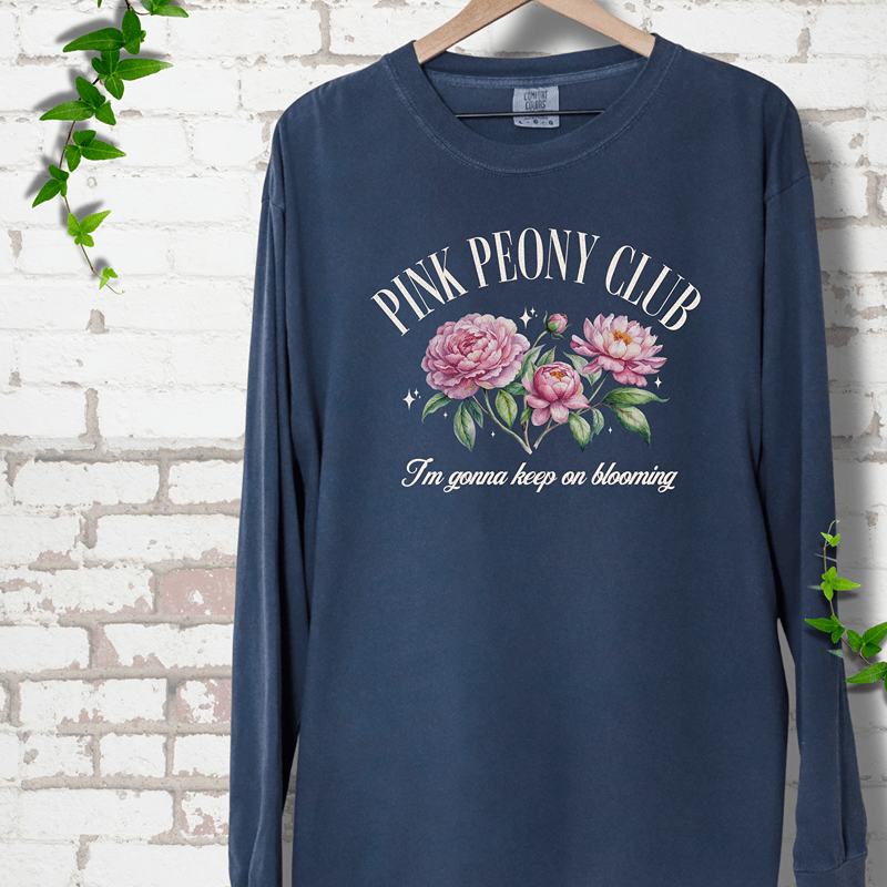Pink Peony Club LS T-Shirt