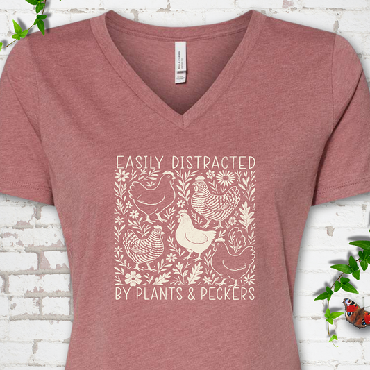 Plants & Peckers V-Neck T-Shirt
