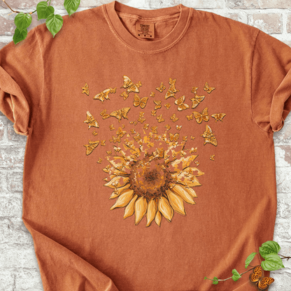 Sunflower Butterfly Burst T-Shirt