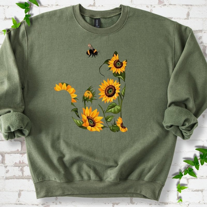 Sunflower Cat Sweatshirt