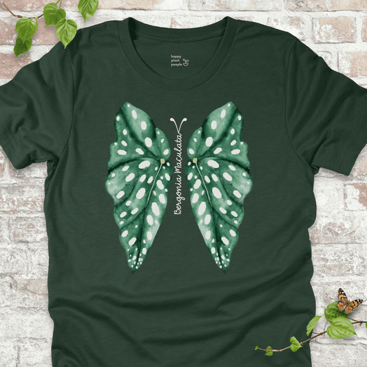 Polka Dot Bergonia Butterfly T-Shirt