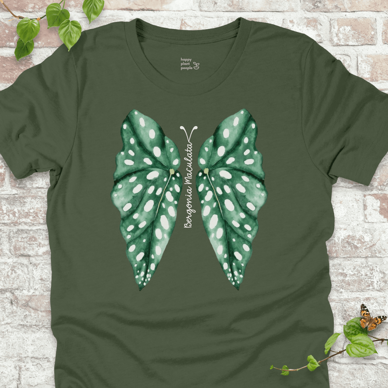 Polka Dot Bergonia Butterfly T-Shirt