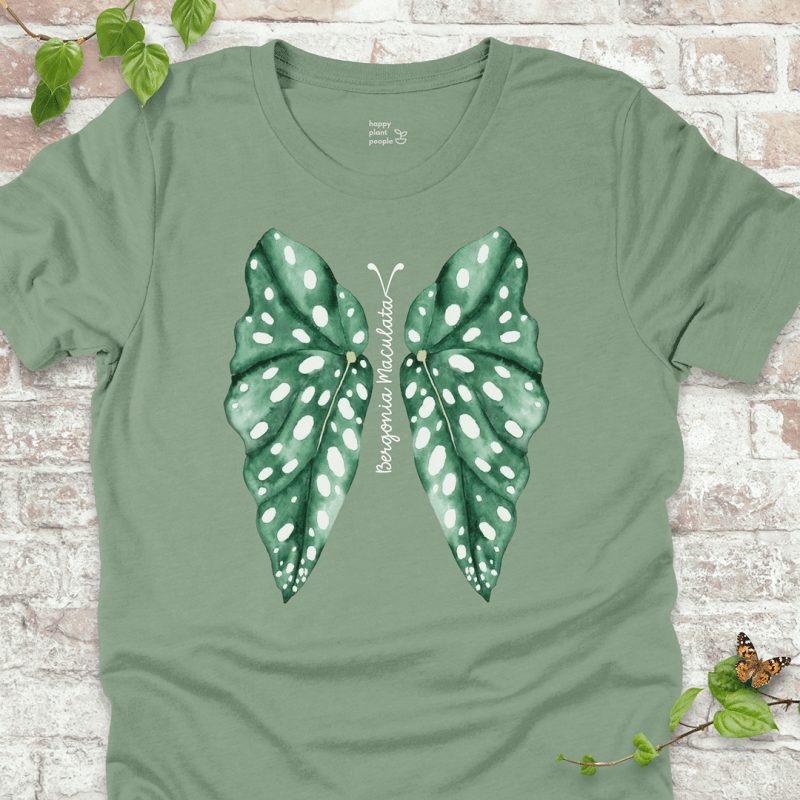 Polka Dot Bergonia Butterfly T-Shirt