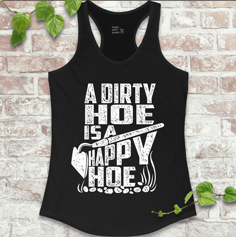 Cheeky women’s gardening tank in soft black for dirty hoes who love to dig