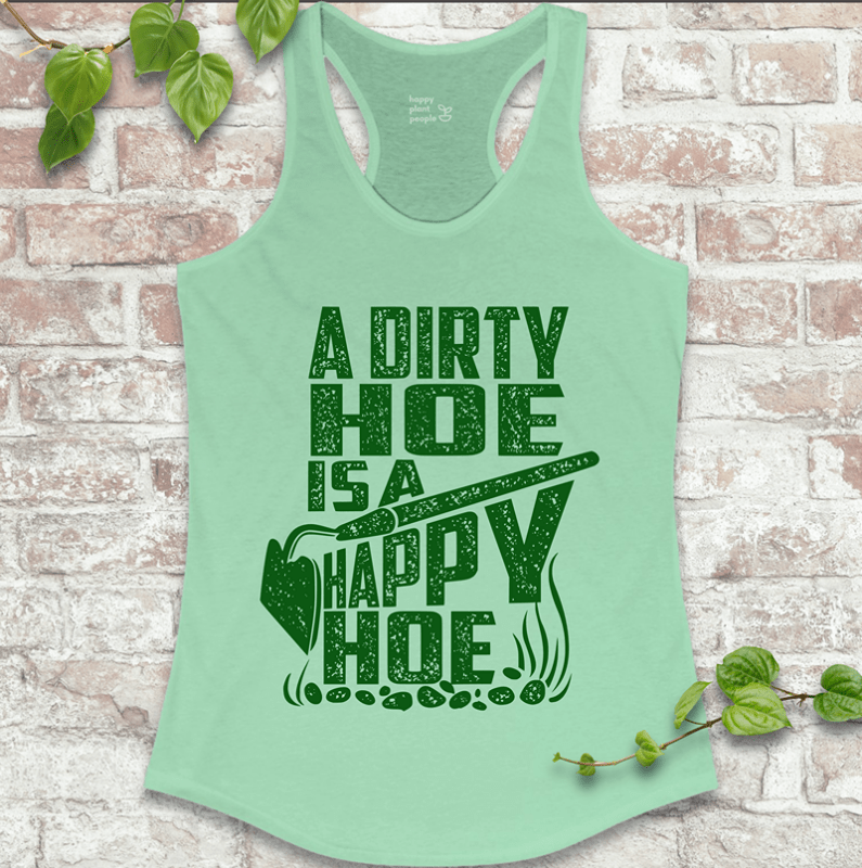 Best-selling garden pun tank top in fresh mint green for badass backyard growers